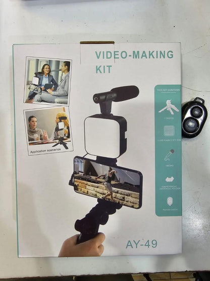 Multi-Functional Tripod Stand Black Portable Video Setup