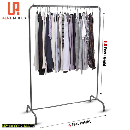 Stainless Steel 5.5ft Height Hanging Rack Silver