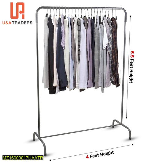 Stainless Steel 5.5ft Height Hanging Rack Silver
