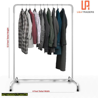 Stainless Steel 5.5ft Height Hanging Rack Silver