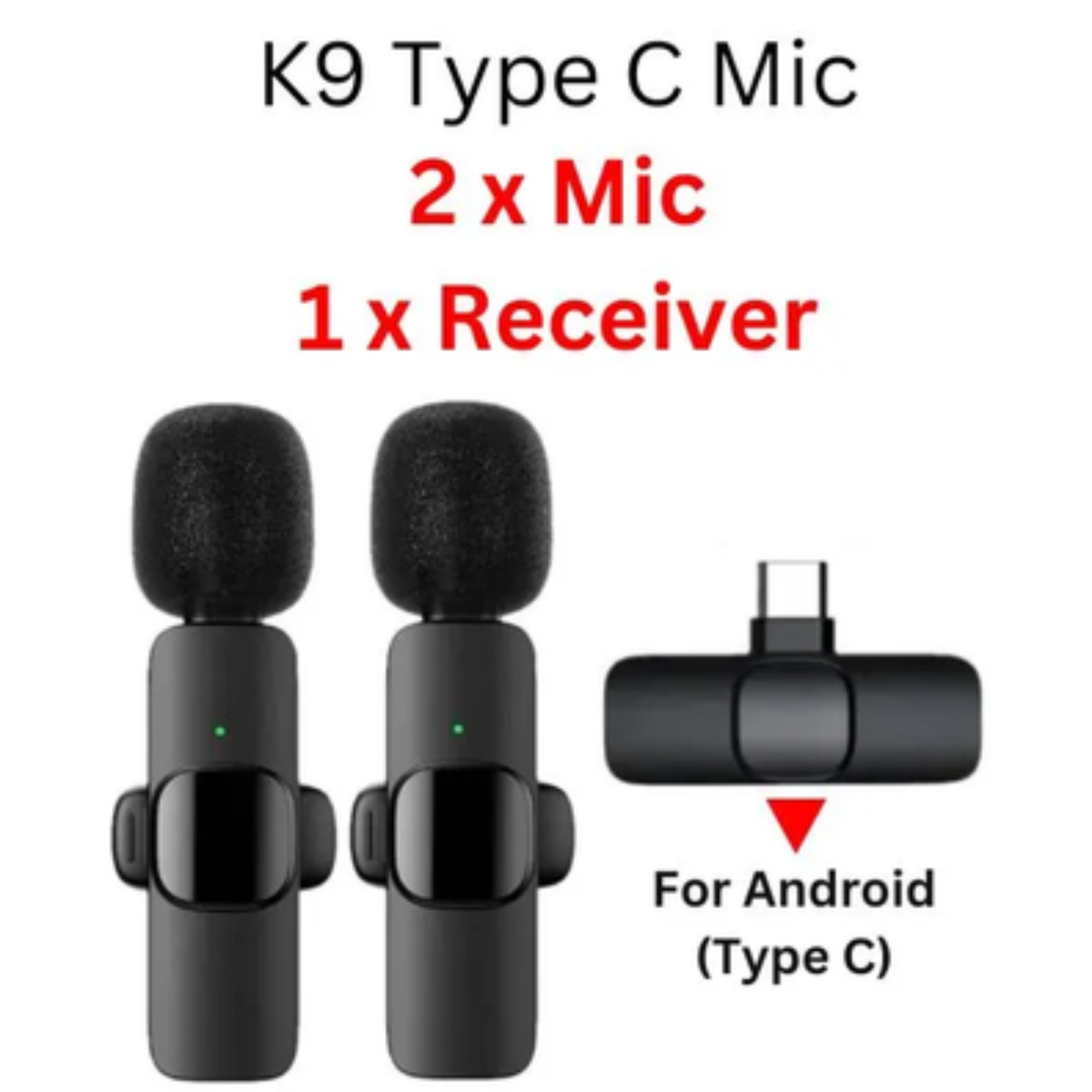 K8 Wireless Microphone for Android & iPhone | Noise Reduction Mic