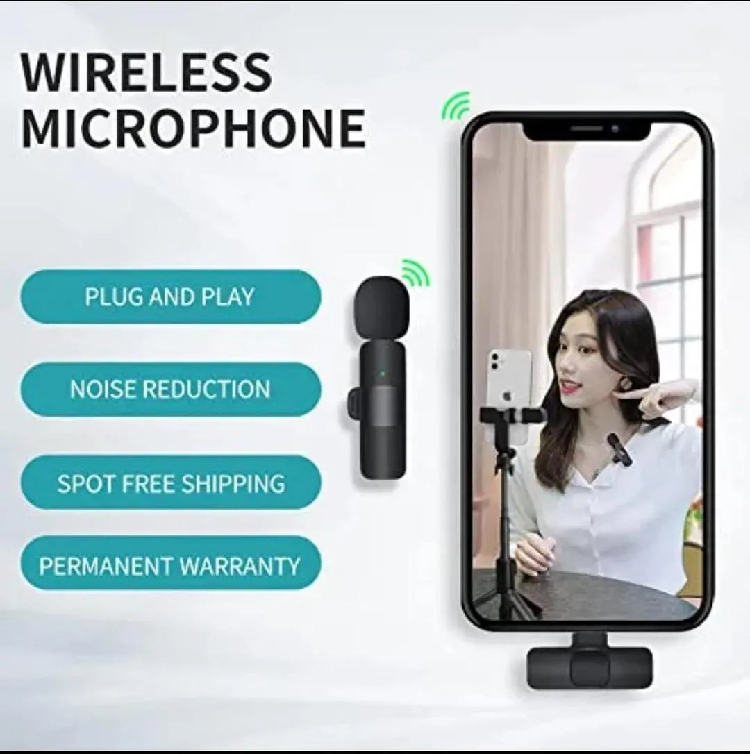 K8 Wireless 3-in-1 Noise Reduction Microphone for Phone Camera