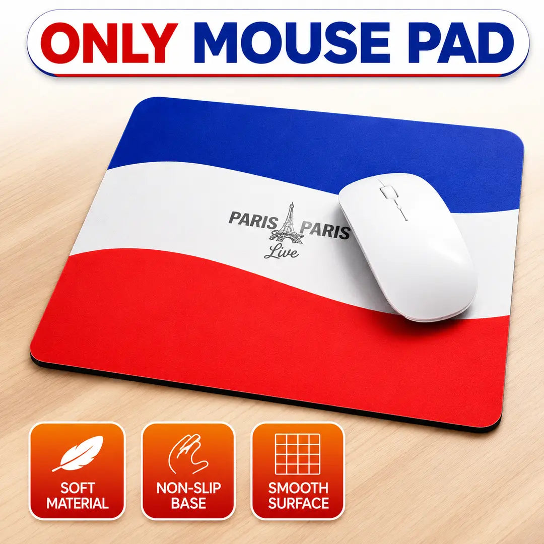Gaming Mouse Pad Premium 8" x 6.5 Thick Non-Slip Rubber Base, Smooth Cloth Surface for Precision Control