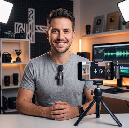 K8 Wireless Microphone for Android & iPhone | Noise Reduction Mic