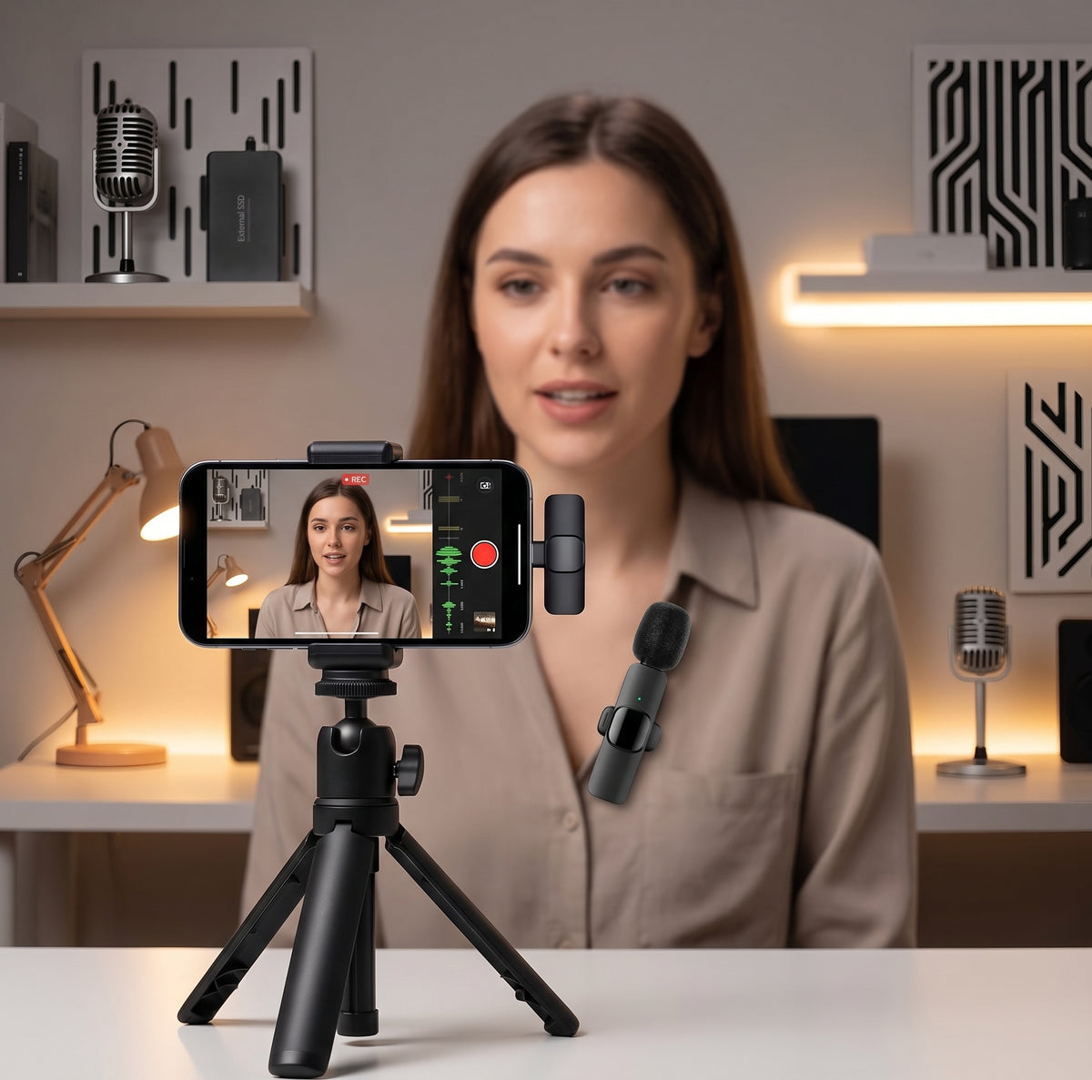 K8 Wireless Microphone for Android & iPhone | Noise Reduction Mic