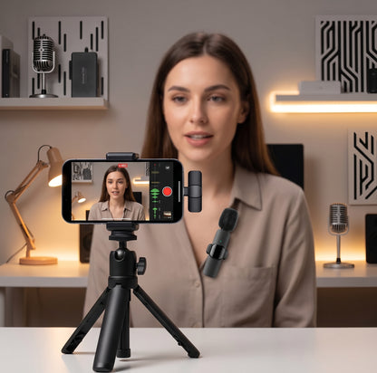 K8 Wireless Microphone for Android & iPhone | Noise Reduction Mic
