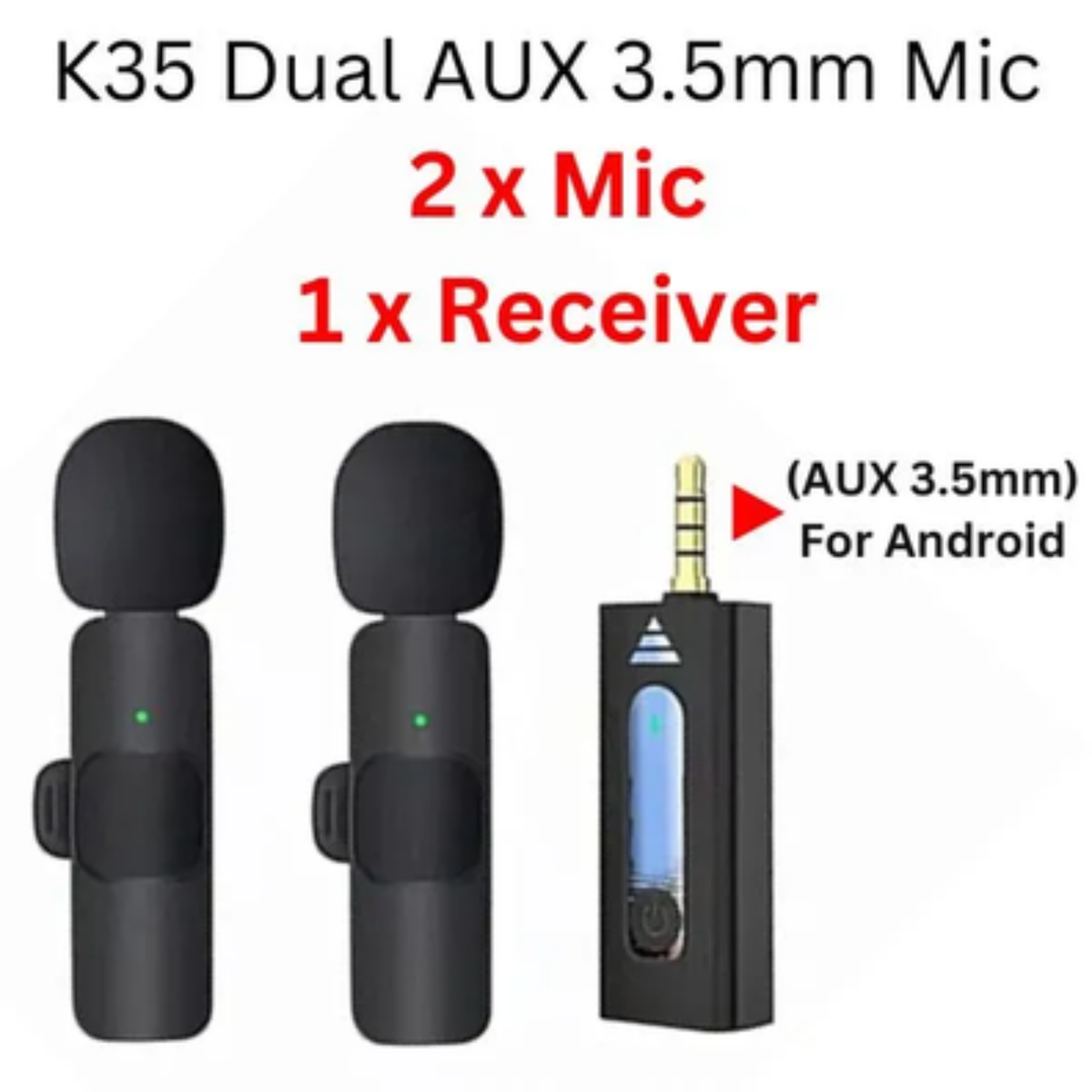 K8 Wireless Microphone for Android & iPhone | Noise Reduction Mic
