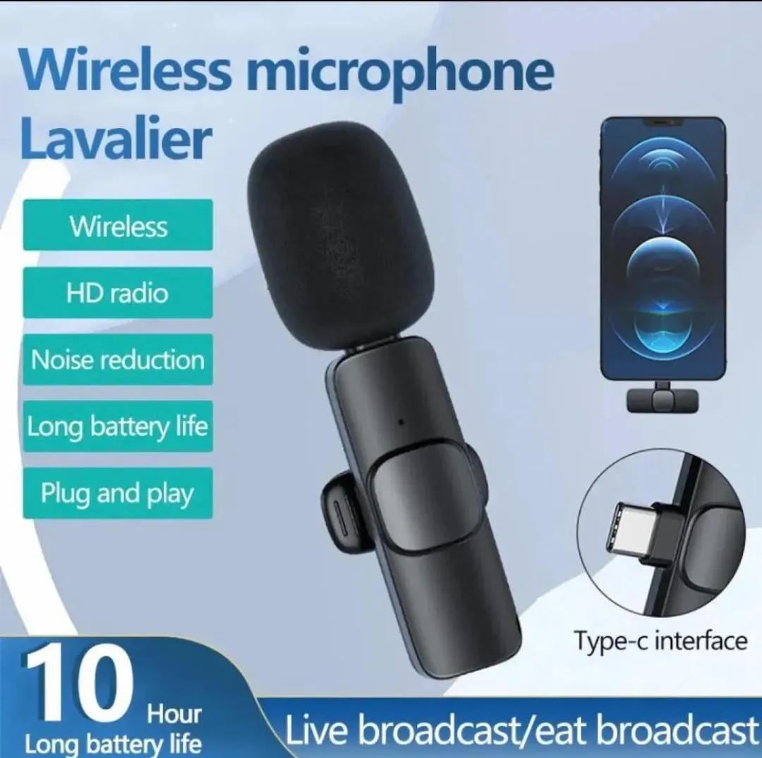 Wireless Bluetooth Microphone for iPhone Android Black