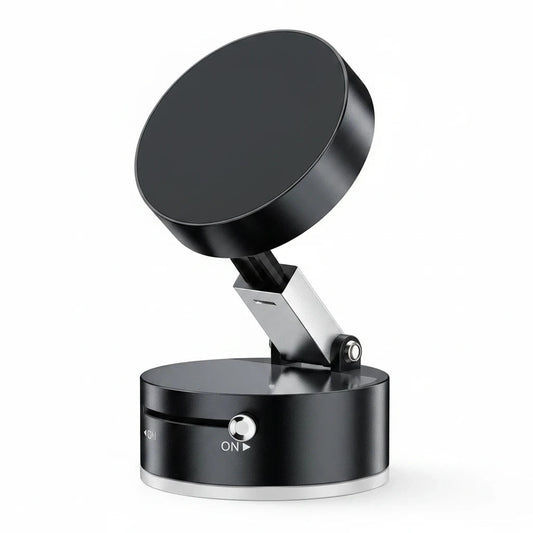 Sable adjustable magnetic smartphone mount stand in matte black with a foldable multi-pivot arm for car dashboards.